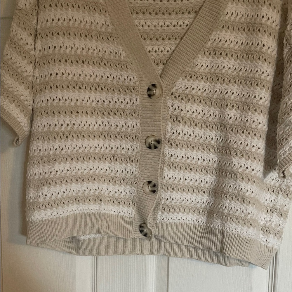 Universal Thread Beige Textured Button Cardigan - Picture 3 of 3